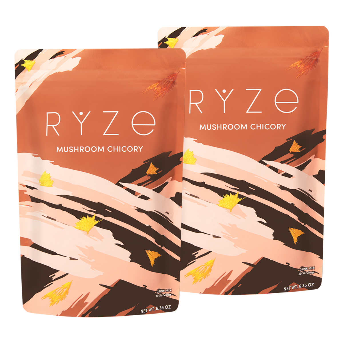 RYZE Mushroom Chicory Starter Kit - 60 Servings, Mushroom Drink Mix Set