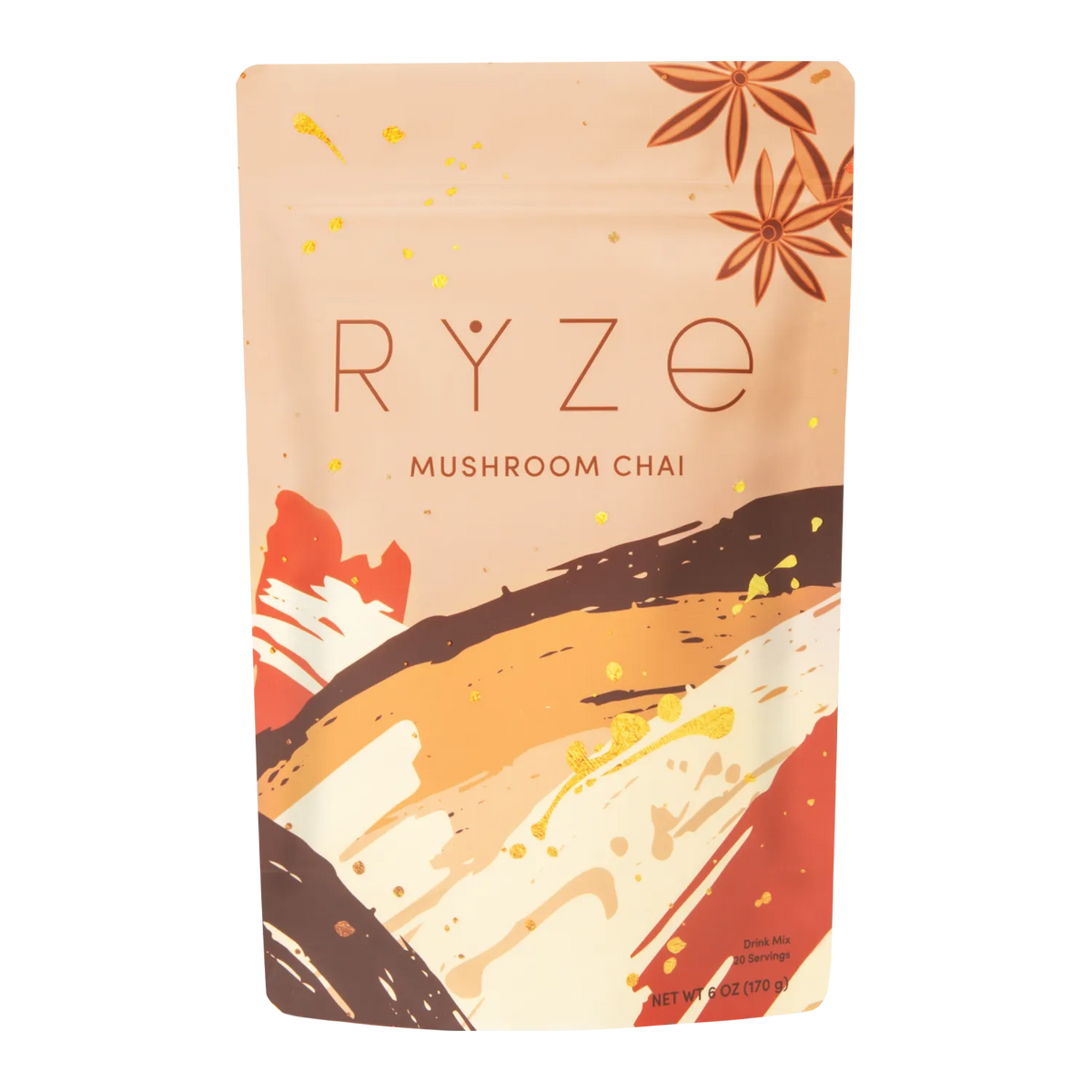 RYZE Mushroom Chai Latte - 20 Servings, Drink Mix