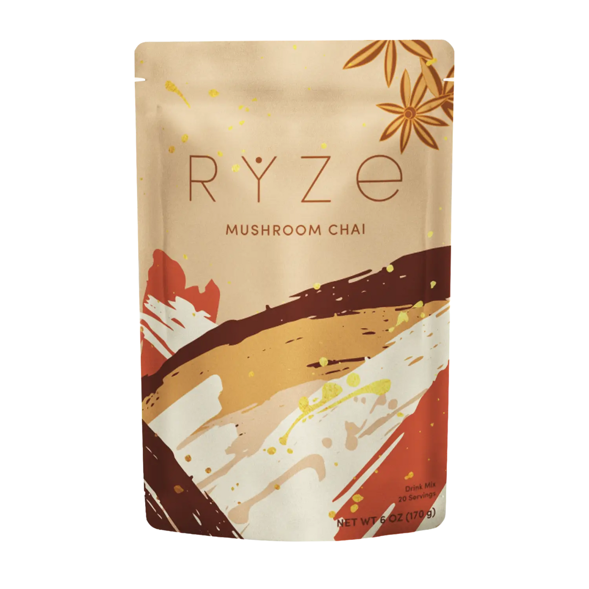 RYZE Mushroom Chai Latte - 20 Servings, Drink Mix