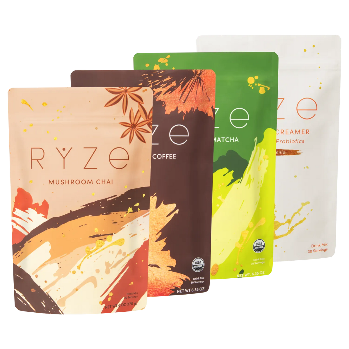 RYZE Ultimate Pick-Me-Up Bundle - Chai & Coffee & Matcha, Coffee Bundle Set