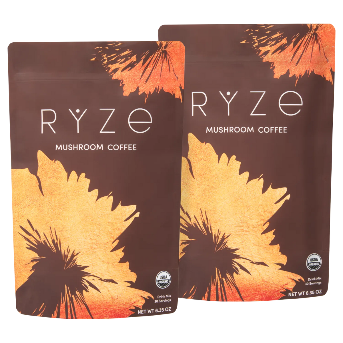 RYZE Mushroom Coffee Starter Kit Original Blend, Mushroom Drink Mix Set