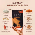RYZE Mushroom Coffee Dark Roast Starter Kit 60 Servings, Mushroom Drink Mix Set