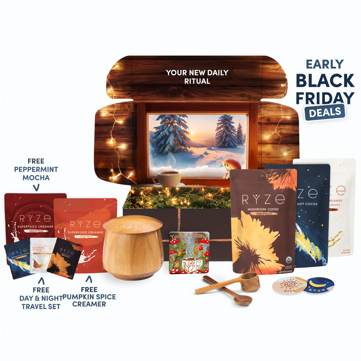 RYZE Ritual Set - Cocoa & Coffee, Coffee Bundle Set
