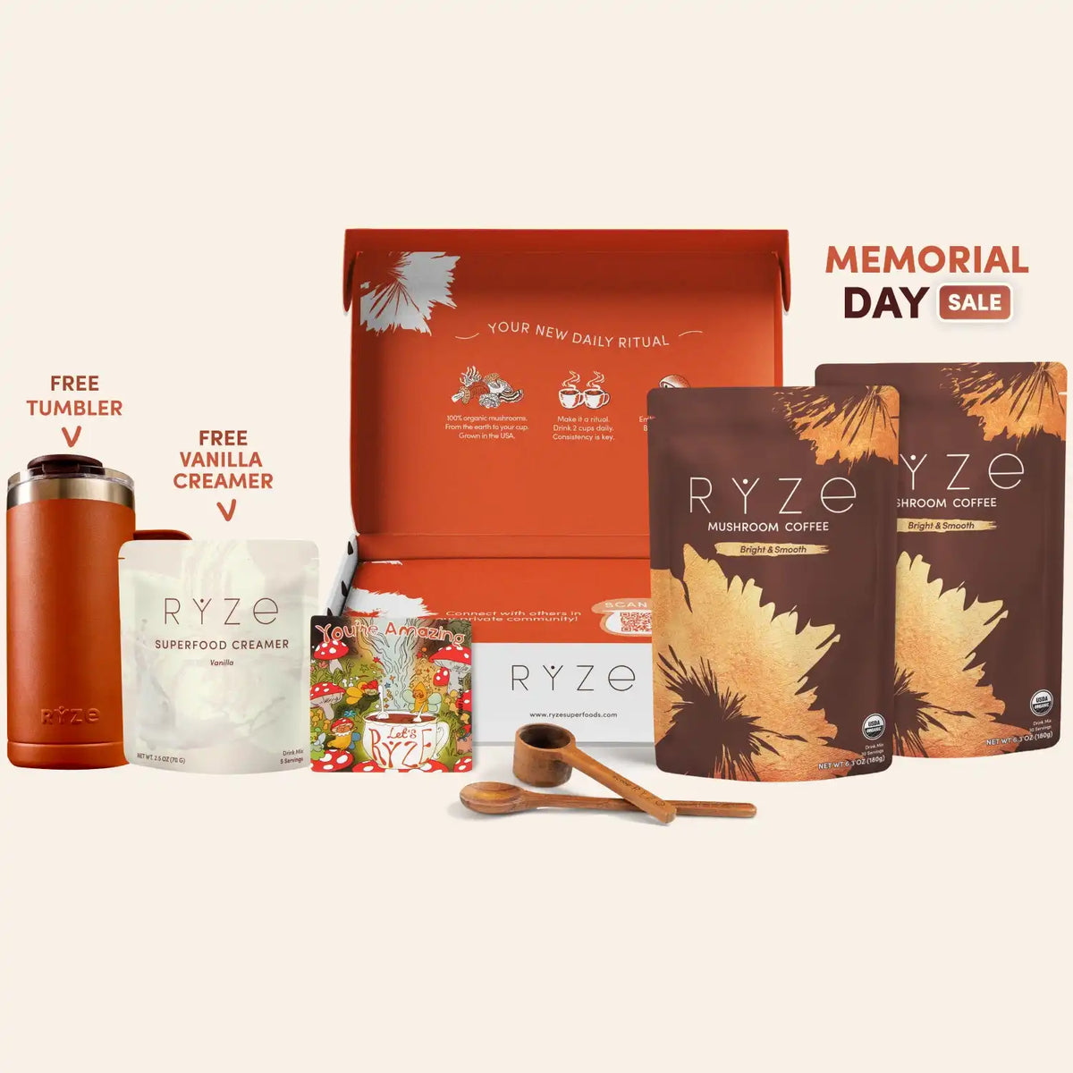 RYZE Complete Kit - Coffee, Mushroom Drink Mix Set