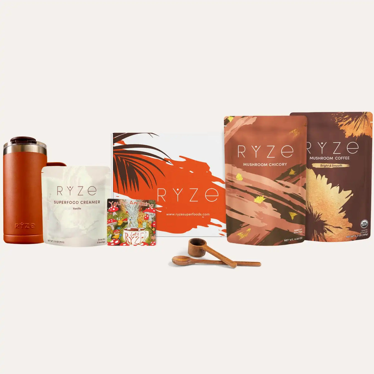 RYZE Lasting Energy Bundle - Chicory & Coffee, Mushroom Drink Mix Set