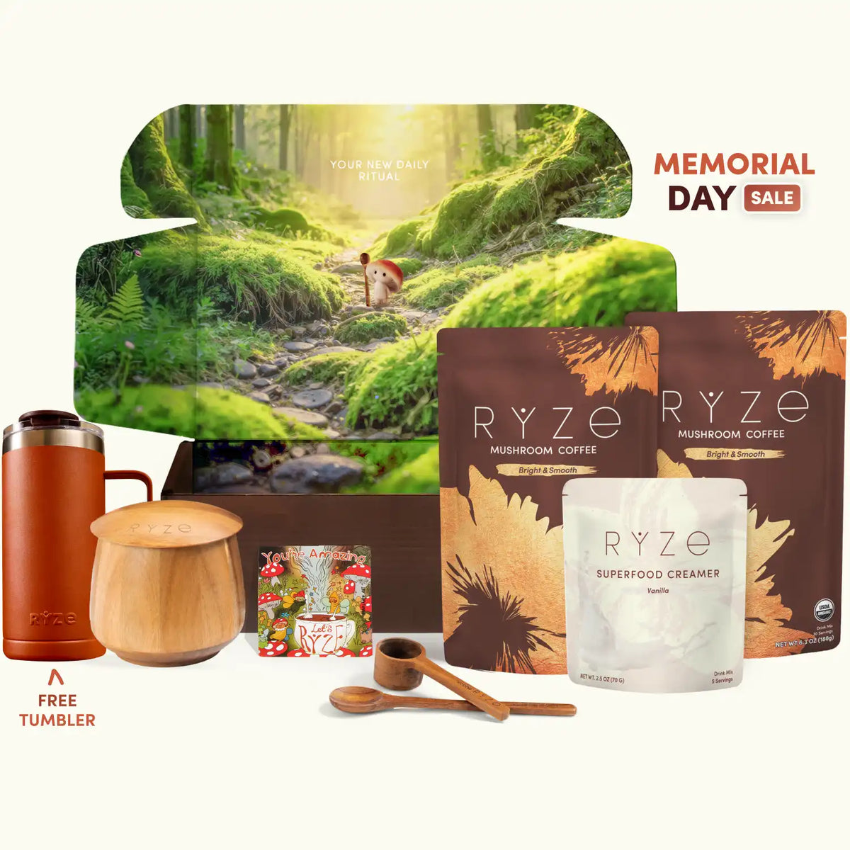 RYZE Ritual Set - Coffee, Mushroom Drink Mix Set