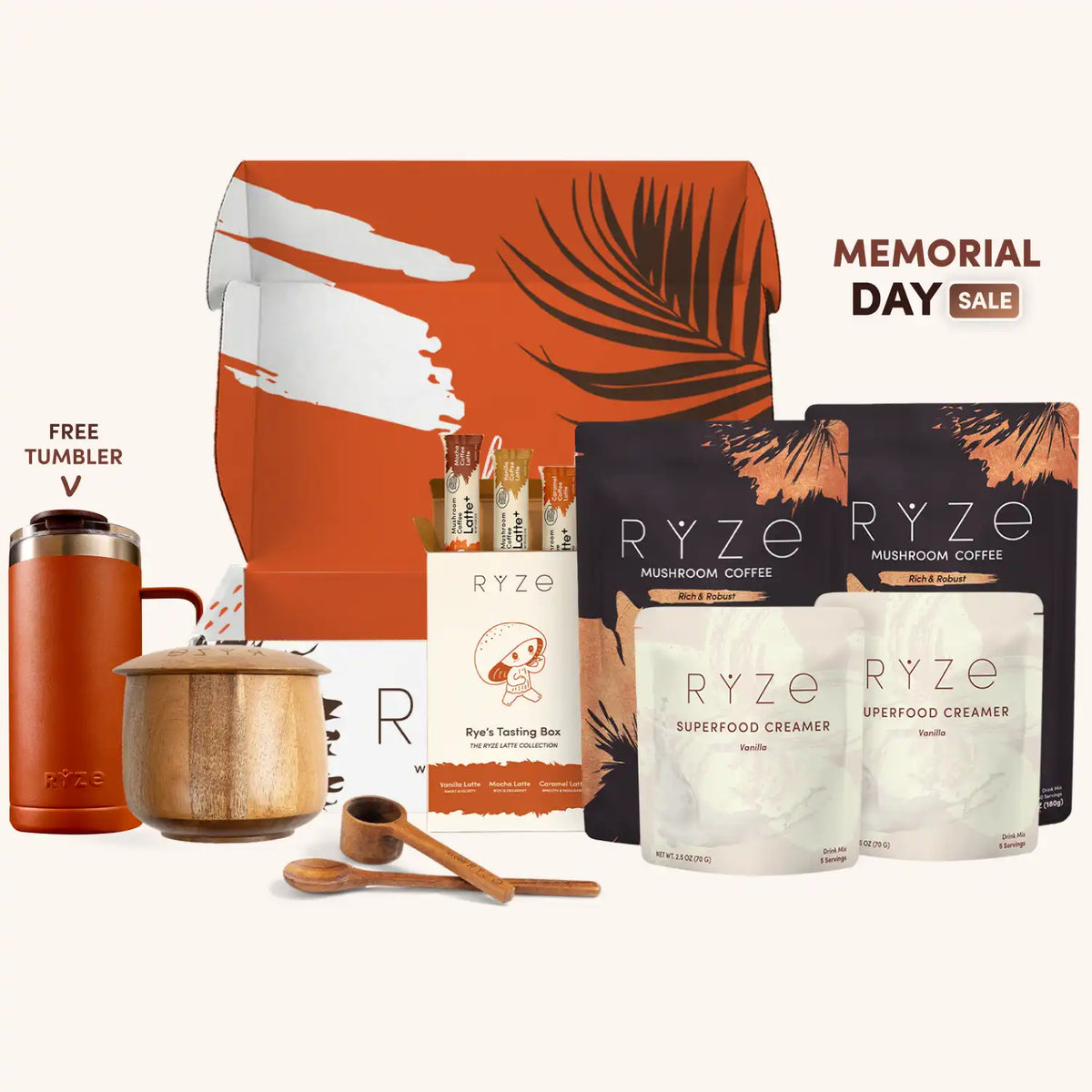 RYZE The Ritual Set Dark Roast, Mushroom Drink Mix Set