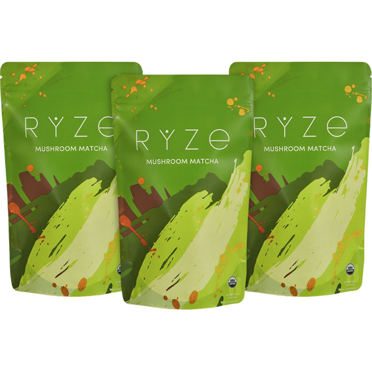 RYZE Mushroom Matcha, 3 Month Upgrade, Drink Mix