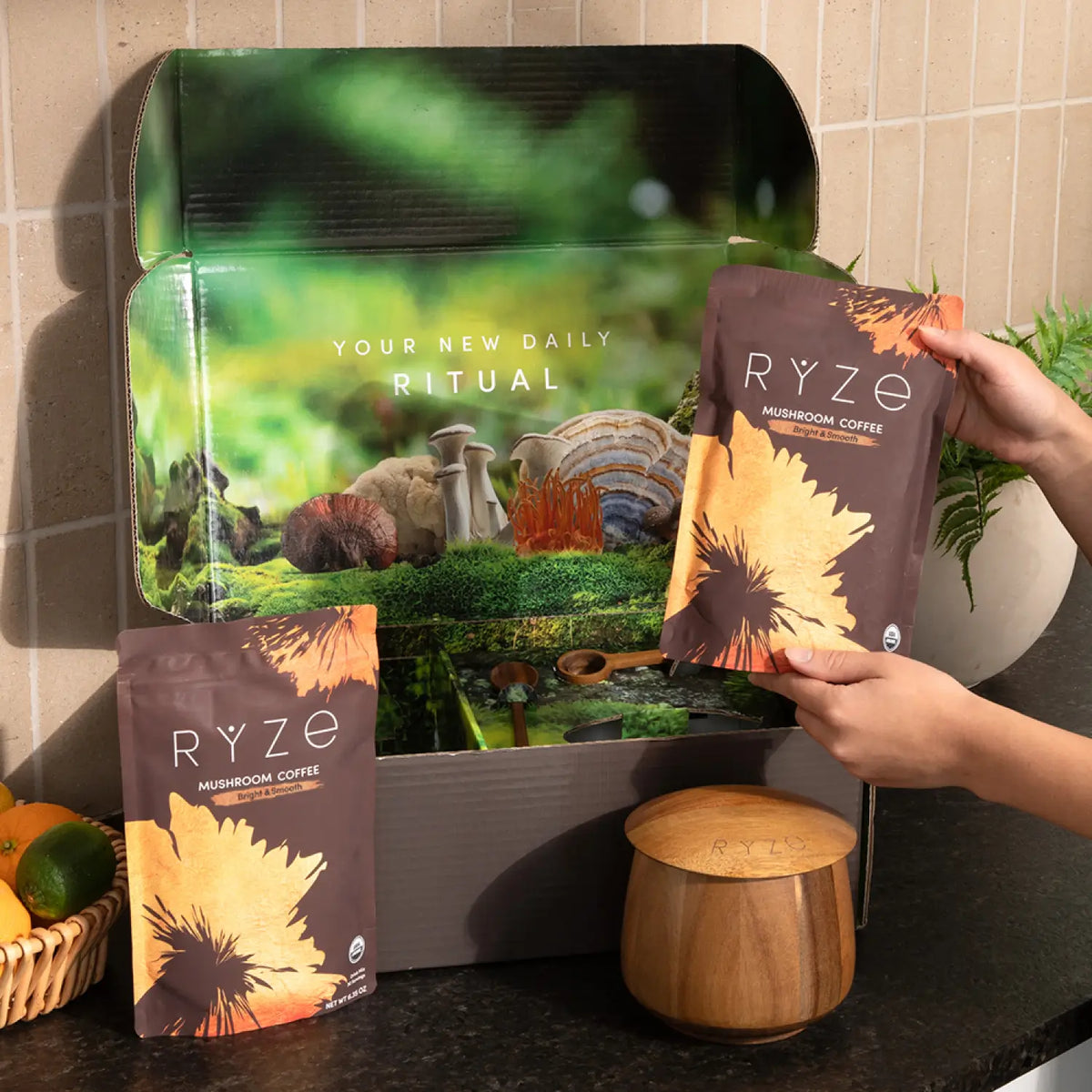 RYZE Ritual Set Original Blend - Coffee & Creamer, Coffee Bundle Set