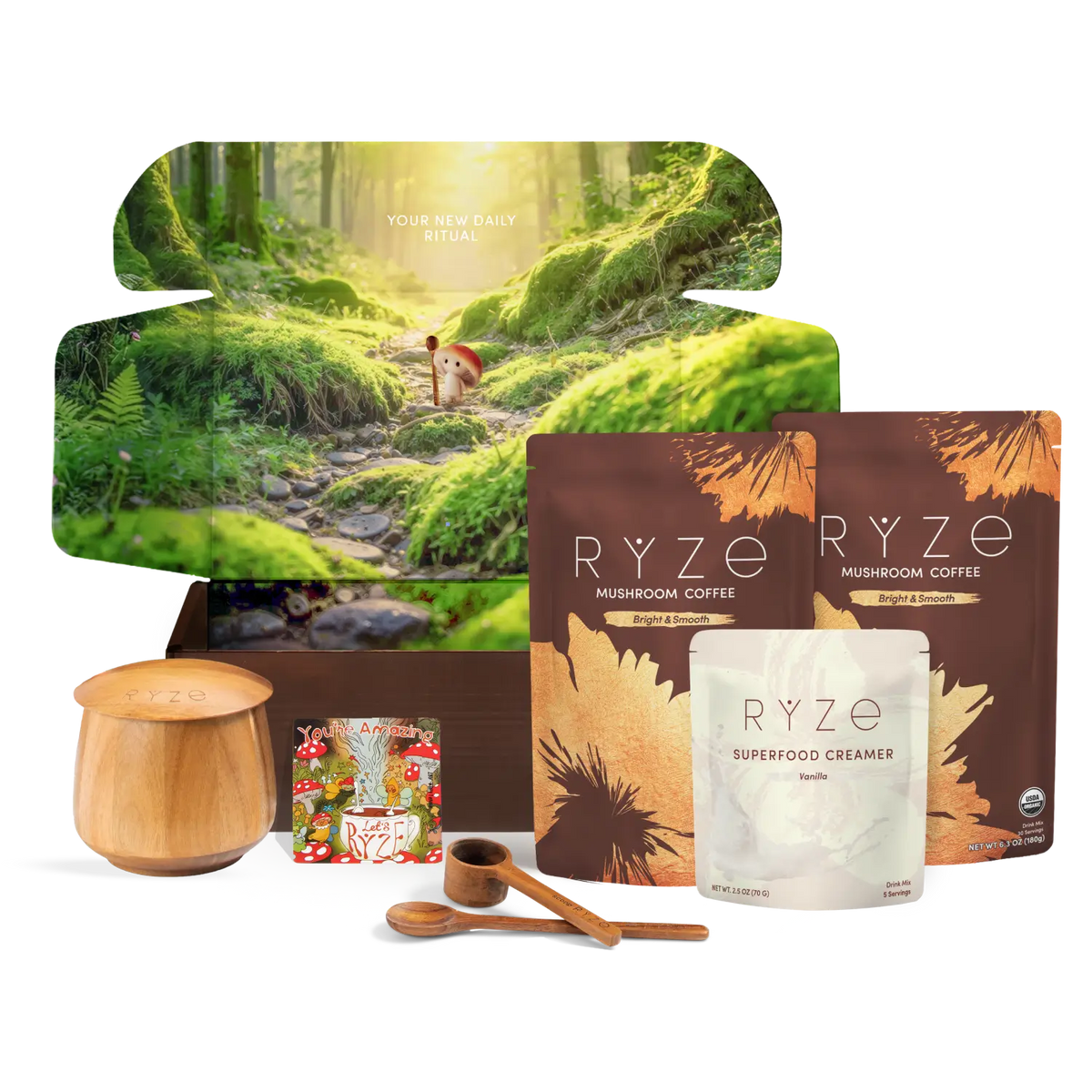 RYZE Ritual Set 3 Month Plan - Coffee, 90 Day Plan, Mushroom Drink Mix Set