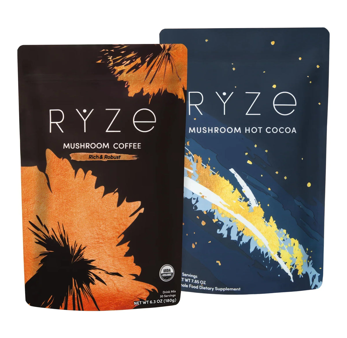 RYZE & Rest - Dark Roast & Cocoa, Mushroom Drink Mix Set