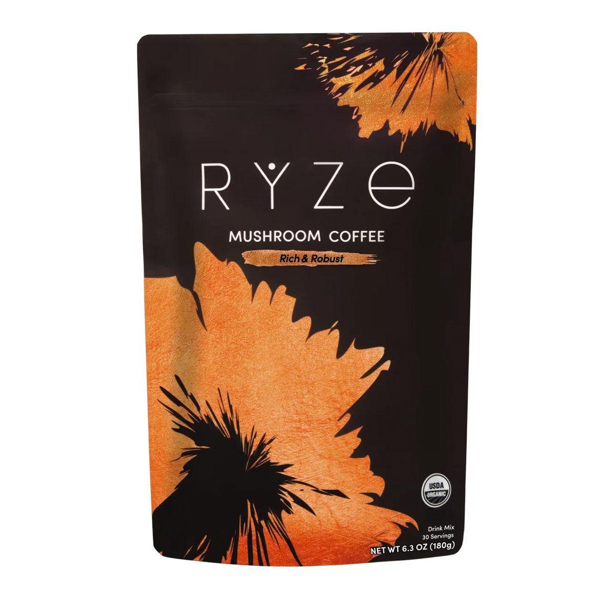 RYZE Mushroom Coffee - 30 Servings, Dark Roast, Adaptogen Blend