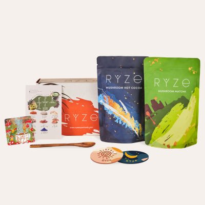 RYZE Day & Night Bundle - Matcha & Cocoa, Mushroom Drink Mix Set