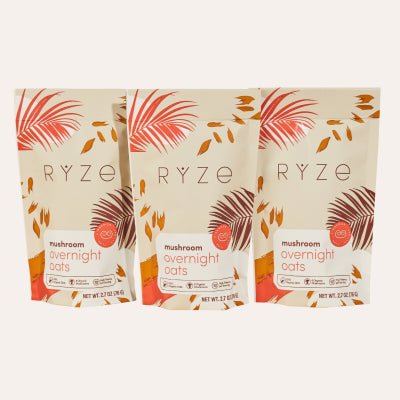 RYZE Mushroom Overnight Oats, Breakfast Pack