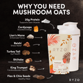 RYZE Mushroom Overnight Oats - 14 Servings, Breakfast Pack