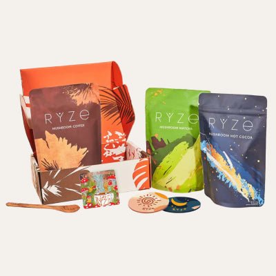 RYZE Ultimate Bundle - Matcha & Coffee & Cocoa, Mushroom Drink Mix Set
